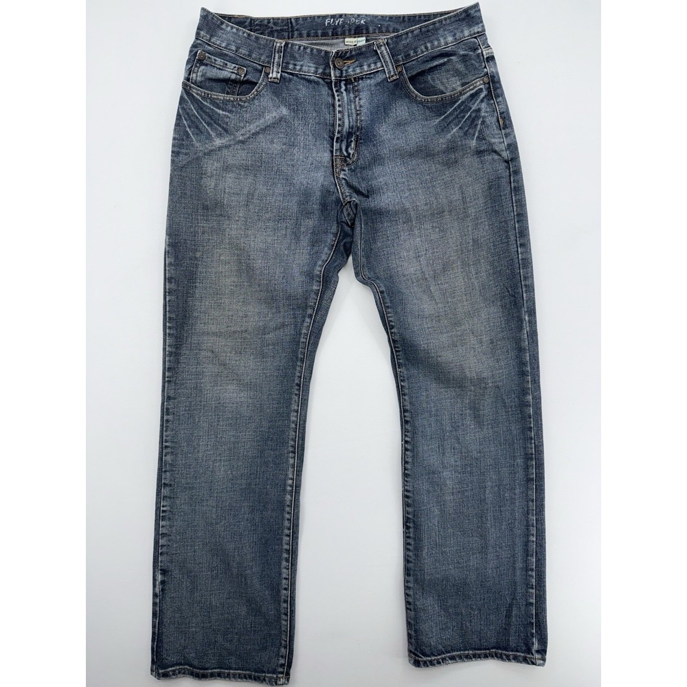 Flypaper Jeans Mens 34x33Blue Denim Cotton Straight Mid Rise Five Pockets Y2K